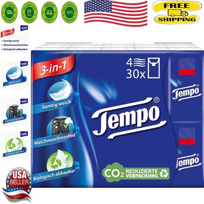 Exceptional Absorbent 4-Ply Tissues - 30 Individual Packs for Convenience