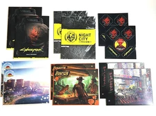 Cyberpunk 2077 EXTRAS - 2x Night City Map 6x Postcards 10x Stickers, 2x Booklet