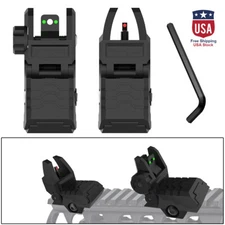 Foldable Back Flip Up Sight Front and Rear Tactical Sights rail  Rails#US