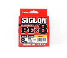 Sunline P.E Line X8 Siglon 150M P.E 0.5 8LB Orange (1854)