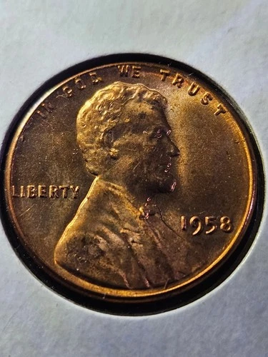 1958 Lincoln Wheat Cent Doubled Die Error Bronze RD Business Strike