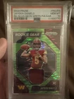 2024 PANINI PRIZM ROOKIE GEAR NEON GREEN PULSAR #RGJDS JAYDEN DANIELS RC PSA 10
