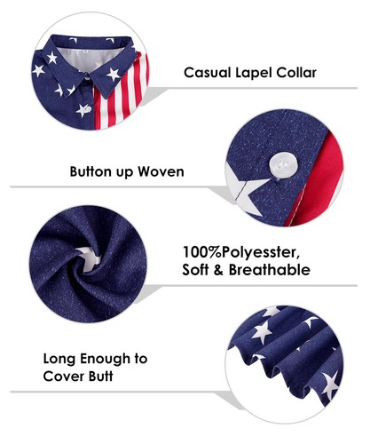 Plus Size Women's Short Sleeve Amercian Flag Shirts 2X Star Tops 4th of July ... - Picture 5 of 6