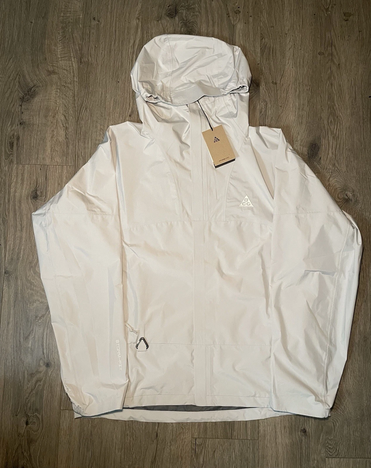 Nike ACG Storm-Fit Windbreaker Jacket Mens Hooded Grey Size Extra Large
