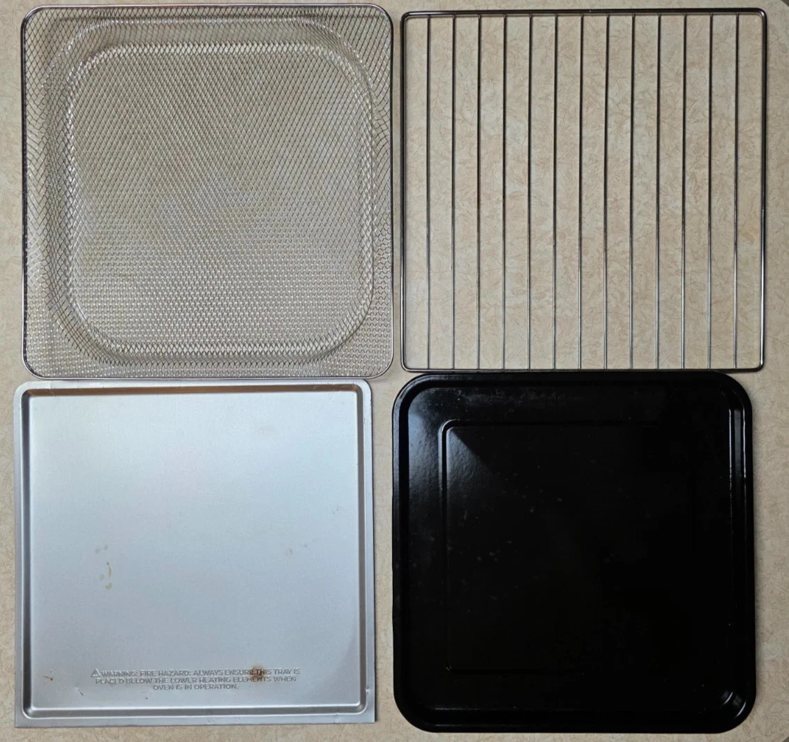 Ninja Foodi Oven ACCESSORIES Air Fry Basket, Sheet Pan, Wire Rack & Crumb Tray