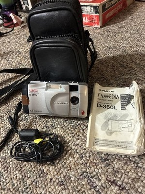 Olympus Camedia D-360L 1.3MP Digital Camera w/ Manual Case Cord Tested Working