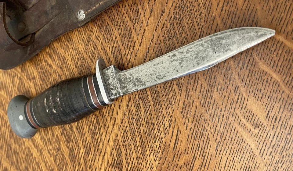 1960 FACA DE LÂMINA FIXA VINTAGE PAL REMINGTON UMC RH-50 EUA ESCOTEIROS DA AMÉRICA - Imagem 3 de 4