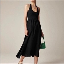 J. Crew Women's Halter mixy dress Black XS