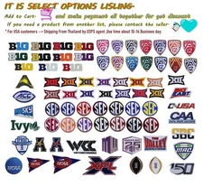 NC AA Football Conference Patches logo iron,sew(From Thai by USPS)