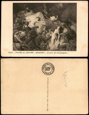 CPA Paris MUSÉE DU LOUVRE DELACROIX La mort de Sardanapale 1930