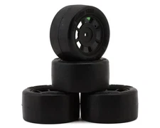 BSR Racing 1/12 Race Radial Pre-Mounted Rubber Carpet Tires (4)