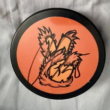 PHILADELPHIA FLYERS SIGNED HOCKEY PUCK RASMUS RISTOLAINEN #55 GRITTY PHILLY NHL