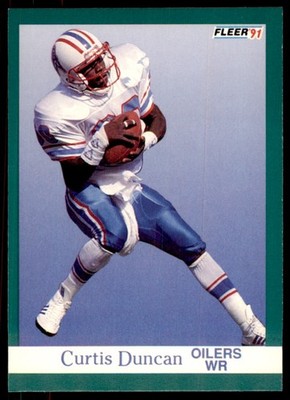 1991 FLEER CURTIS DUNCAN HOUSTON OILERS #59