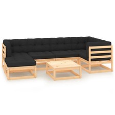 Garten Lounge Set Gartenmöbel Sofa Sitzgruppe 7-tlg. Kiefer Massivholz vidaXL