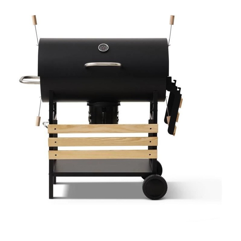 Barbecue a charbon Cooking Box Mike Evolution noir 142x57x112 cm