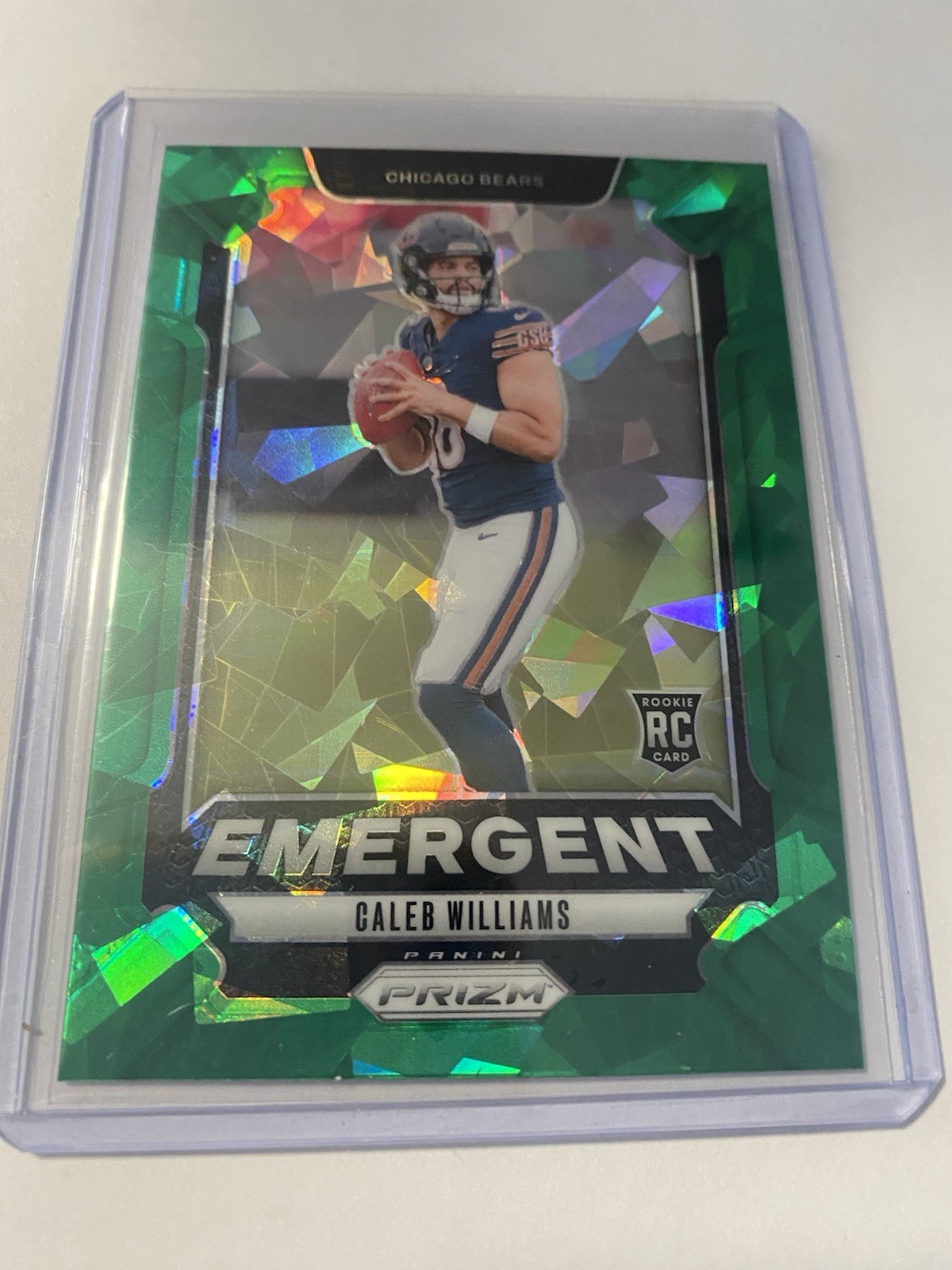 2024 Panini Prizm - Emergent Caleb Williams #1 Green Ice Prizm (RC)