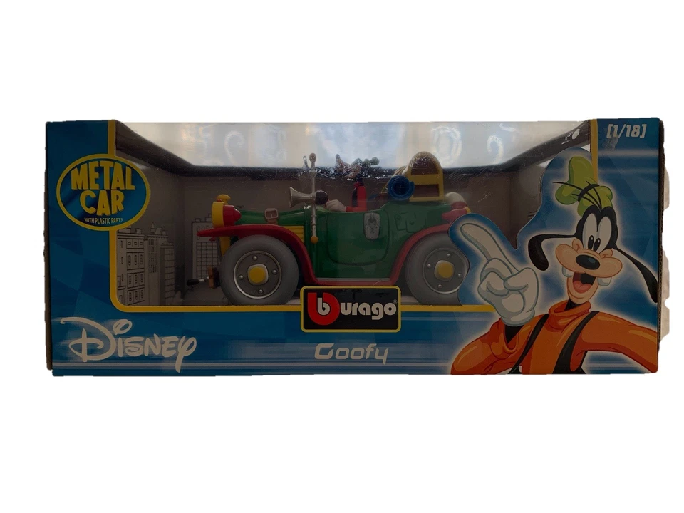 BURAGO Disney Goofy car Auto di Pippo 1/18 Nuova - Immagine 2 di 3