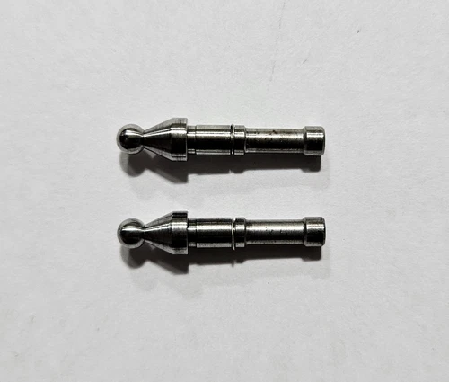 Used Mitutoyo 124-823 Gear Tooth Micrometer Anvil Spindle Tip 3.5mm Ball 2pcs
