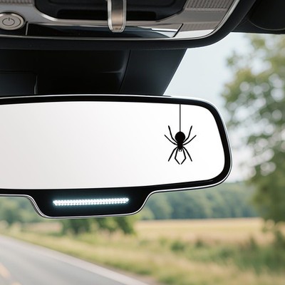 Rislobx Cute Spider Rearview Mirror Decal, 3PCS Spiders Vanity 3PCS, 