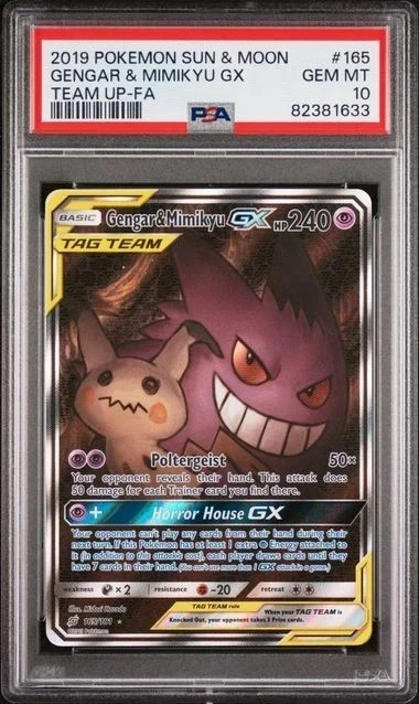 PSA 10 Gengar & Mimikyu GX #165 Team Up Tag Team Full Alt Art - CNA