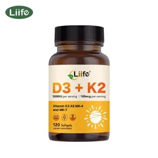 D3K2 120 Capsules Bone Muscle Immune Support High Potency Vitamin Supplement