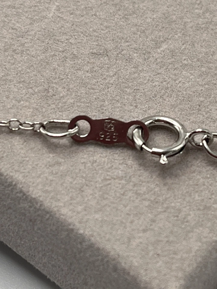 Colar pingente de topázio azul esterlina halo 18" corrente prata 925 zales JWBR - Imagem 3 de 4