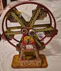Vintage J.Chein Hercules Ferris Wheel Mechanical Tin Windup Toy Mickey Donald