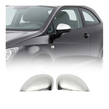 Spiegelkappen Spiegelabdeckung für Seat Exeo 2008-2013 Edelstahl Silber 2tlg