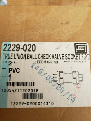 Spears plastic check valve FIPT