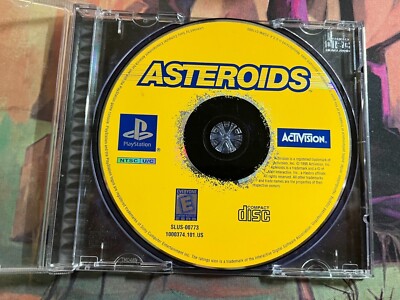 Asteroids PS1 (Sony PlayStation 1, 1998) w/ Game Disc & Case TESTED