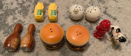 Lot of (5) Vintage, Unique salt/ pepper shakers