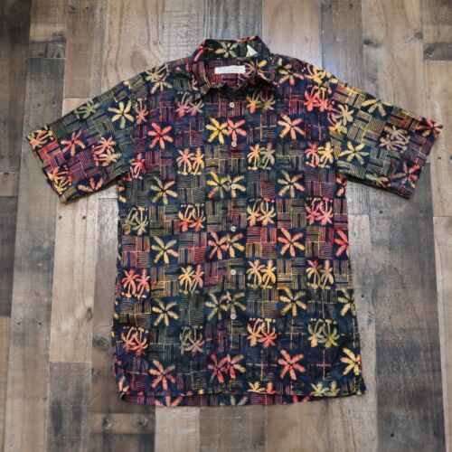 Island Republic Mens Medium Tropical Palm Tree Hawaiian Button Up Shirt - Picture 2 of 5
