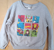 MARVEL sweatshirt Youth Size M 7-9 Thor HULK Iron Man Captain America J77