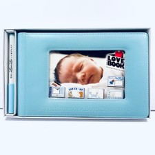 Baby Boy Photo Blue Album Memory Book Frame Keepsake Gift Lisa Lee