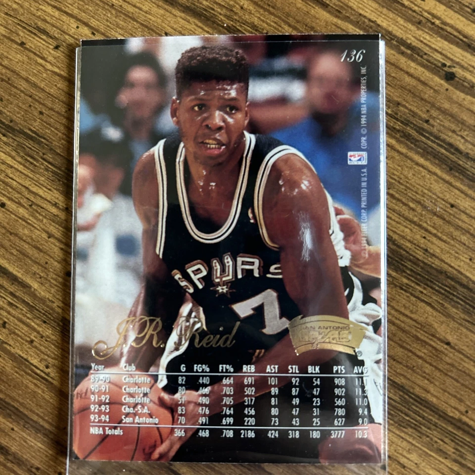 1994-95 Flair #136 J.R. Reid - Image 2 of 2