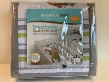 New BreathableBaby Mesh Crib Liner Safari Fun Too 41014