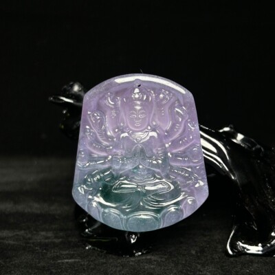 Certified natural high Ice Green Jade Jadeite guanyin Pendant&Necklaces