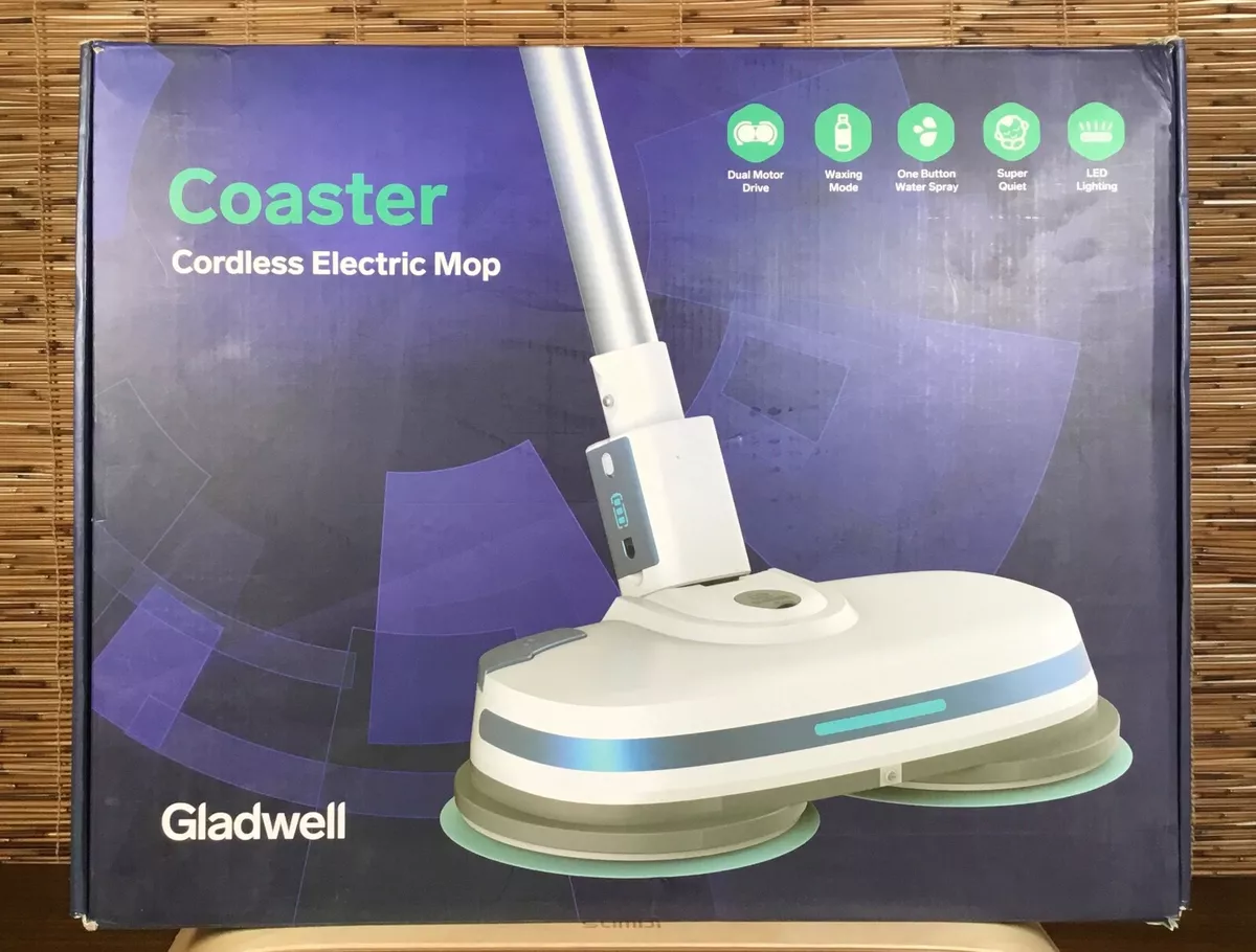 Gladwell Cordless Electric Mop, 3 in 1 Spinner, Scrubber, Waxer Quiet