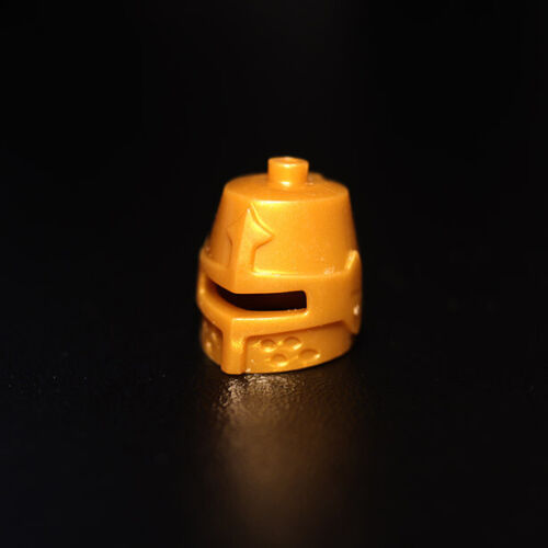 Lot of 2 Rare Pearl Gold Eye Slit Helmet 89520 - Unreleased Color - Not Lego - Picture 1 of 2