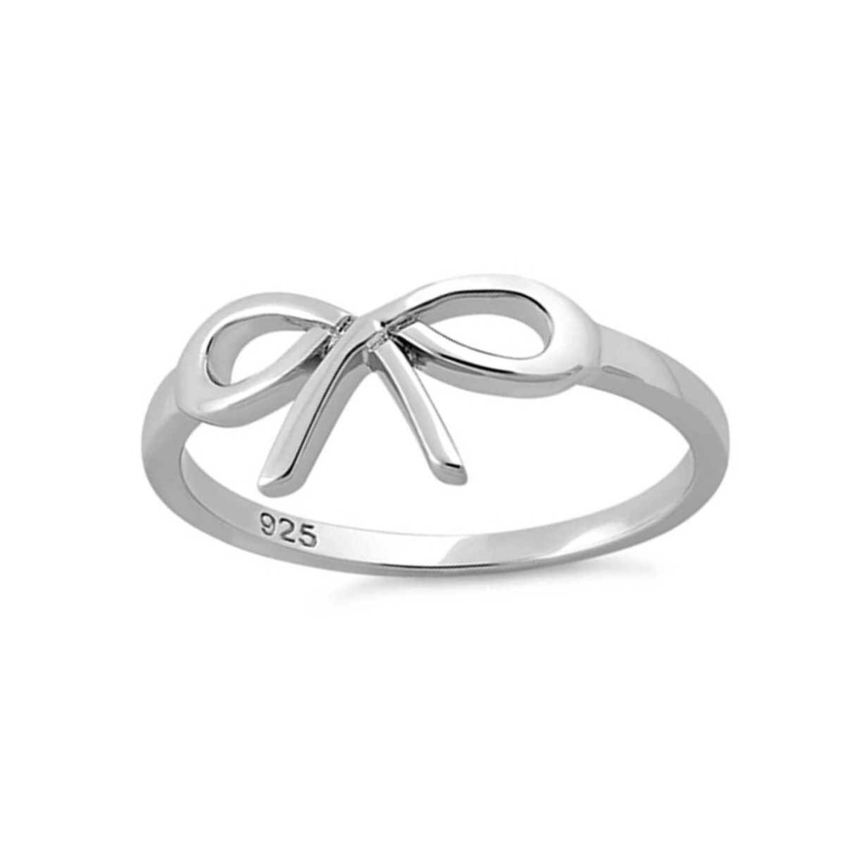 925 Sterling Silver Ribbon Ring A charming Christmas Gift | eBay