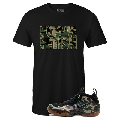 purple and black foamposite shirt