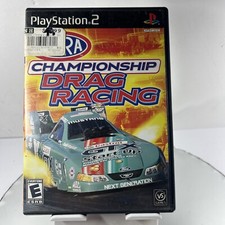 NHRA Championship Drag Racing ( PlayStation 2)- PS2 Disc Case and Manual