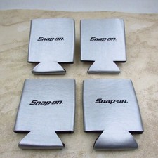 Vintage 4 Snap On Tools Foam 12 Oz. Beer Soda Pop Can Coolers Gray Black Logo Vintage 4 Snap On Tools Foam 12 Oz. Beer Soda Pop Can Coolers Gray Black Logo