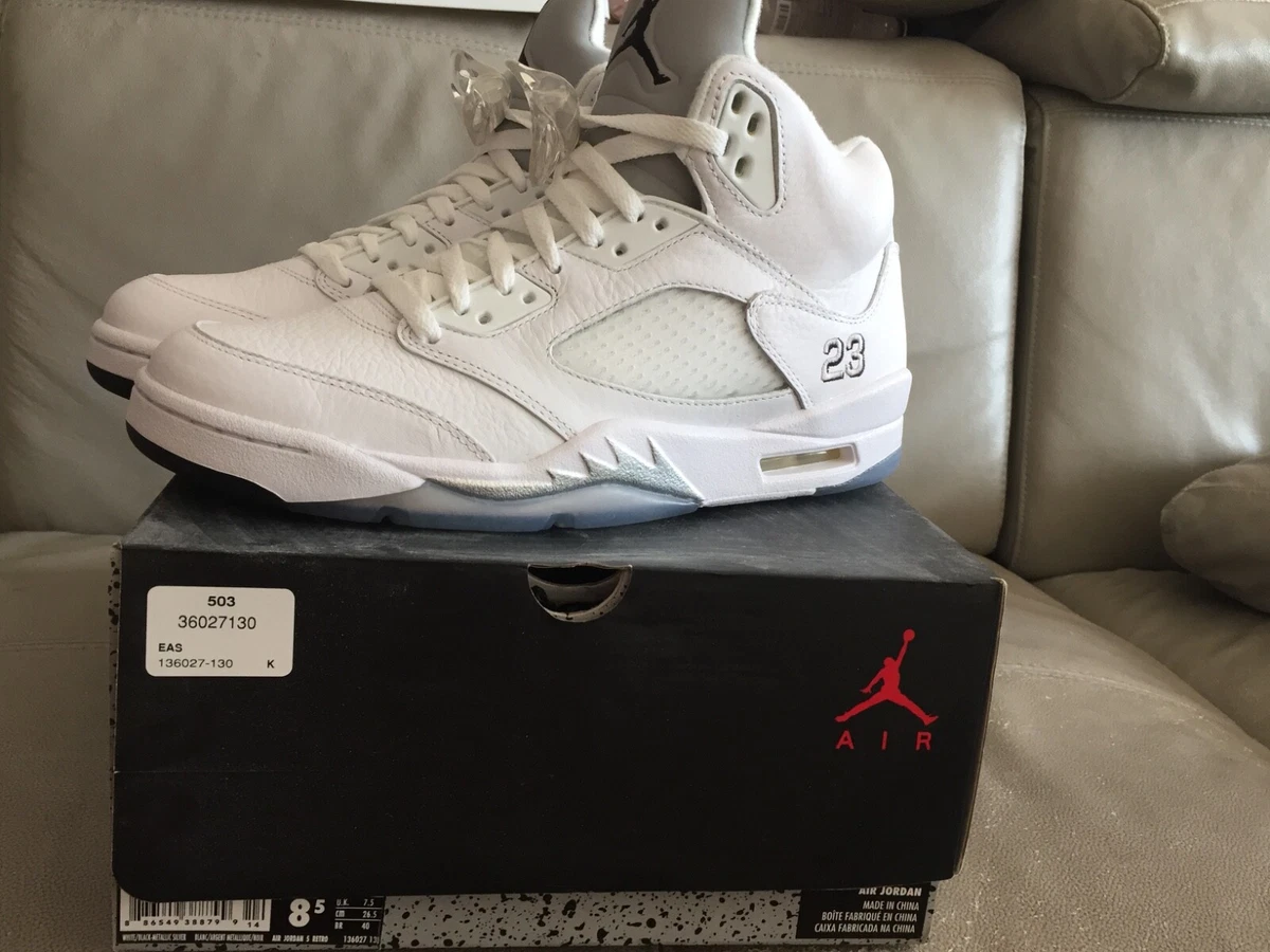 Air jordan 5 all white 2025