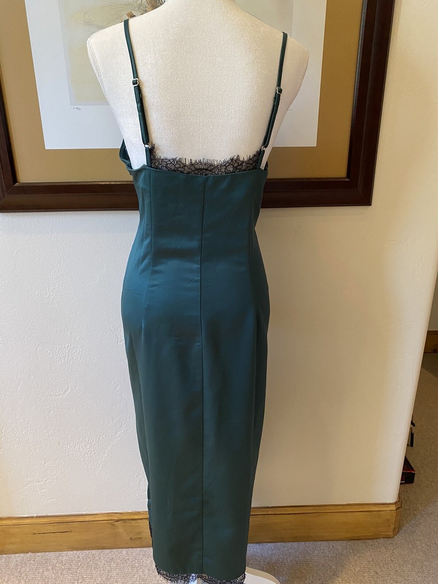 emerald green dress with black lace Top Shop Slip w/ Trim Size 12 Mermaid dress Color:CHARTREUSE gender:w STRIPED STRUCTURED COTTON-SILK SHIRT and colors may appear