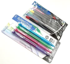 2 PACKS 12 MECHANICAL PENCILS BAZIC® HB 0.7 LEAD ELECTRA SPARKLY & NOIR
