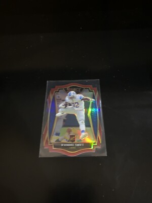 D andre Swift 2020 Select Premier Level Maroon Prizm Die Cut RC Lions 151 PWE