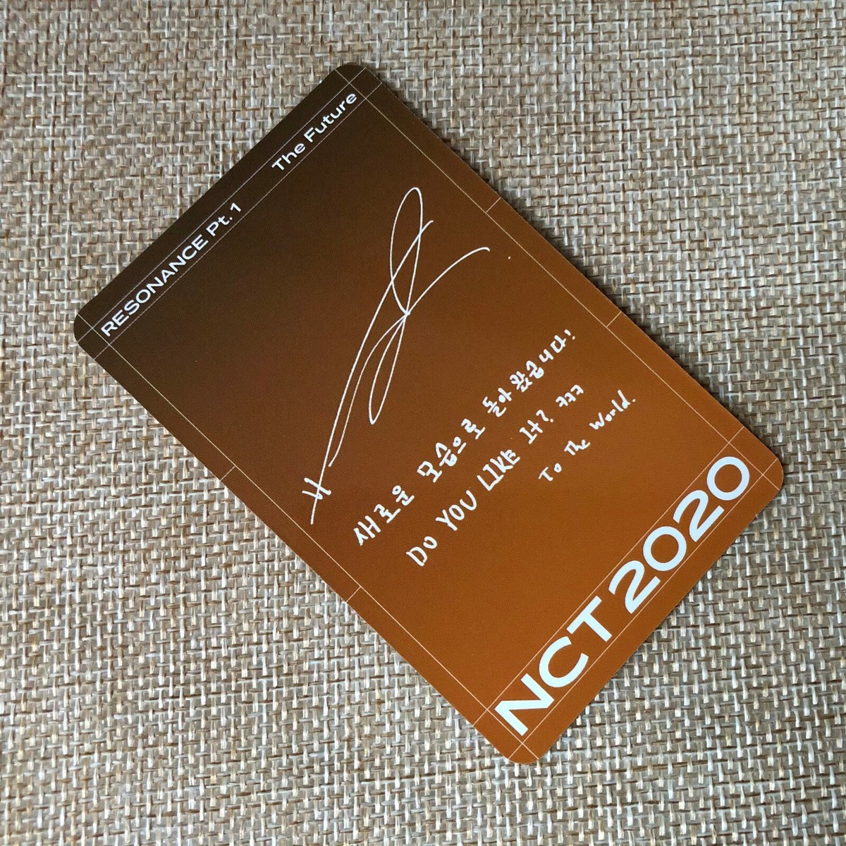 NCT 2020 HENDERY [Resonance Pt.1] Official Photocard, Future Ver