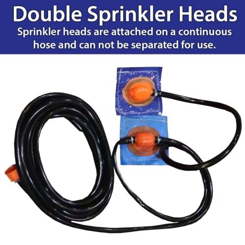 Doppelkopf Sprinkler Nebelschlauch für aufblasbare zweispurige Wasserrutsche Combos - Bild 2 von 6