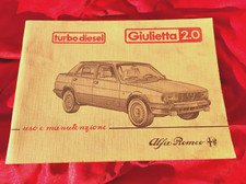 Libretto Uso e manutenzione Alfa Romeo Giulietta 2.0 Turbodiesel - ORIGINALE